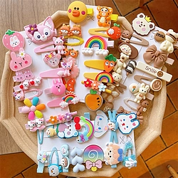 14 PCS Cute Cartoon Style Hair Clip Set