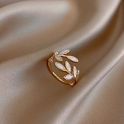 Adjustable Simple Leaf Shape Finger Ring