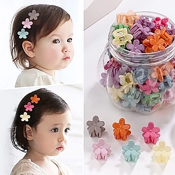 Sweet Blossom Baby Flower Hair Clip – Cute Korean Style Mini Grab Clip for Girls