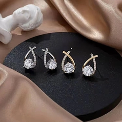Korean Style Elegant Crystal Earrings
