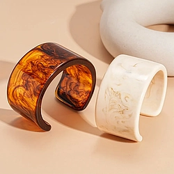 Vintage Wide Resin Acrylic Bracelet